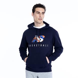 New Balance Lacivert Erkek Hoodie Sweatshirt MNH1361-AVI