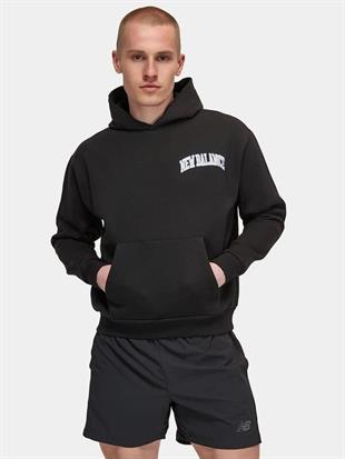 New Balance Siyah Erkek Hoodie Kapşonlu Sweatshirt UNH3350-BK