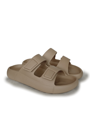 Oregon Shoes FeelUp Comfort Eva Erkek Deniz Günlük Cırtlı Terlik Vizon