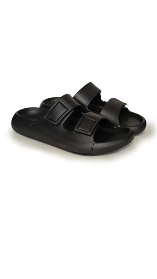 Oregon Shoes FeelUp Comfort Eva Erkek Deniz Günlük Cırtlı Terlik Siyah