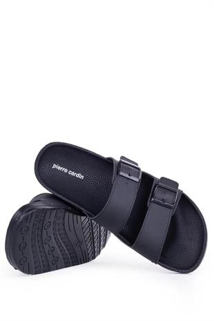 Pierre Cardin Erkek Çift Tokalı Terlik Siyah PC-7038-7241