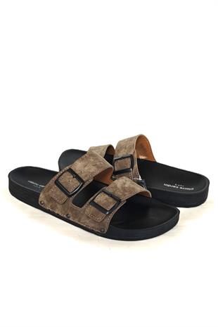 Pierre Cardin Erkek Çift Tokalı Terlik Vizon PC-7038-7241