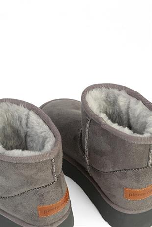 Pierre Cardin Kadın İçi Peluş Süet Füme Yüksek Taban Günlük Bot 52710