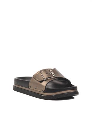 Pierre Cardin Platin Yüksek Taban Ortopedik Taban Günlük Kadın Terlik 7424