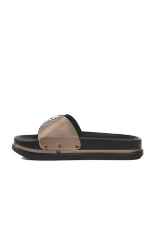 Pierre Cardin Platin Yüksek Taban Ortopedik Taban Günlük Kadın Terlik 7424