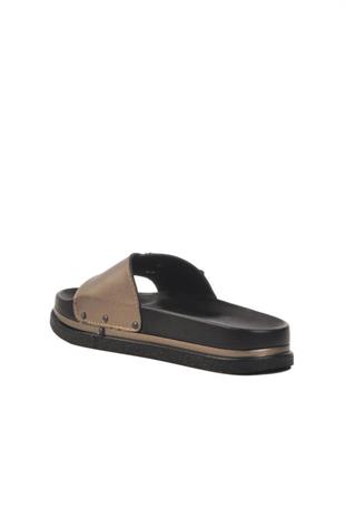 Pierre Cardin Platin Yüksek Taban Ortopedik Taban Günlük Kadın Terlik 7424