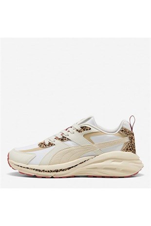 Puma Hypnotic LS Animal Flair Kadın Beyaz Bej Beyaz Kadın Sneaker Ayakkabı 402620-01