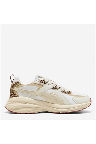 Puma Hypnotic LS Animal Flair Kadın Beyaz Bej Beyaz Kadın Sneaker Ayakkabı 402620-01
