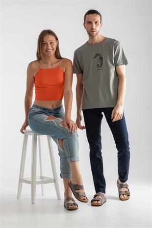 Roy Jones 7001 Unisex Gri Çift Toka Günlük Terlik