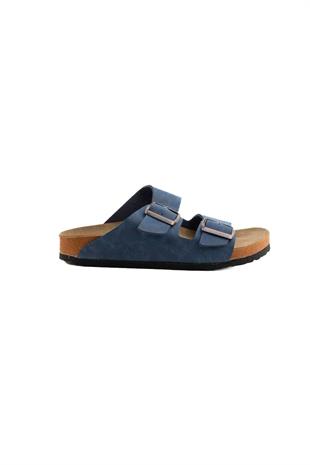 Roy Jones 7001 Unisex Lacivert Çift Toka Günlük Terlik