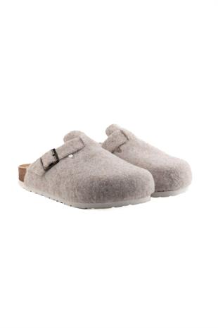 Roy Jones 7004 Unisex Taş Yün Keçe Günlük Ev Terlik