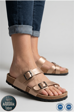 Roy Jones 7010 SunnyStride Unisex Gold Günlük Terlik