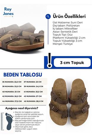 Roy Jones 7010 SunnyStride Unisex Kahverengi Günlük Terlik