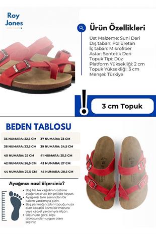 Roy Jones 7010 SunnyStride Unisex Kırmızı Günlük Terlik