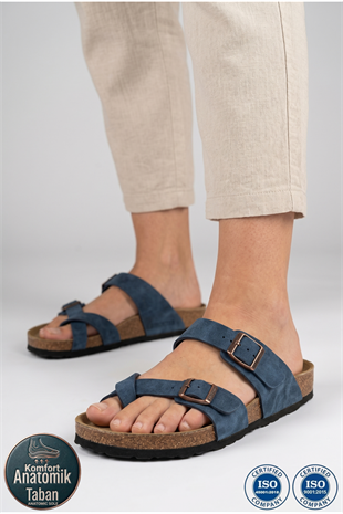Roy Jones 7010 SunnyStride Unisex Lacivert Günlük Terlik