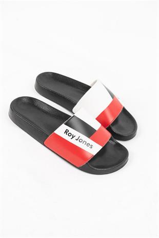 Roy Jones 8300 Unisex Beyaz Çift Toka Günlük Terlik