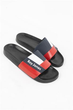 Roy Jones 8300 Unisex Lacivert Çift Toka Günlük Terlik