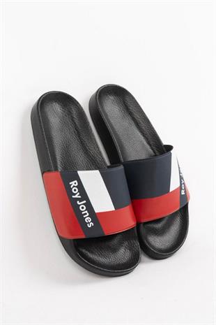 Roy Jones 8300 Unisex Lacivert Çift Toka Günlük Terlik
