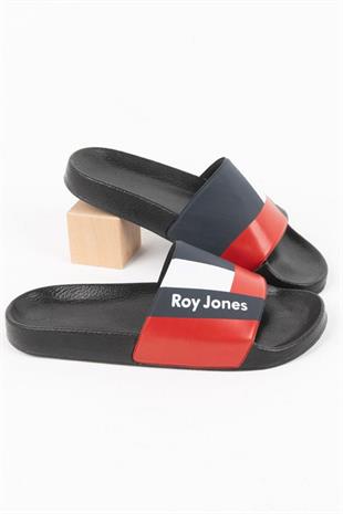 Roy Jones 8300 Unisex Lacivert Çift Toka Günlük Terlik