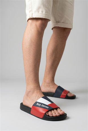 Roy Jones 8300 Unisex Lacivert Slider Günlük Plaj Havuz Terlik