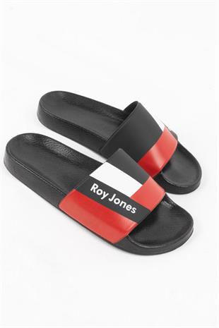 Roy Jones 8300 Unisex Siyah Çift Toka Günlük Terlik