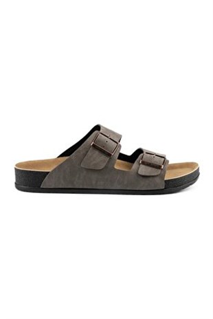 Roy Jones BreezeStep Unisex Gri Çift Toka Günlük Terlik 6500
