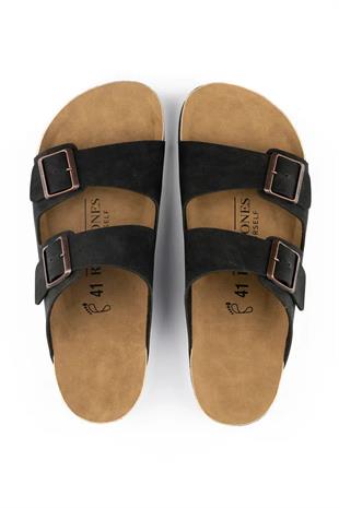 Roy Jones BreezeStep Unisex Siyah Çift Toka Günlük Terlik 6500