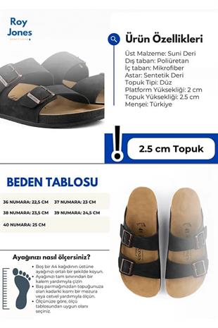 Roy Jones BreezeStep Unisex Siyah Çift Toka Günlük Terlik 6500