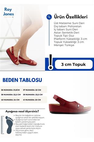 Roy Jones Kadın Kırmızı Günlük Sandalet 1817