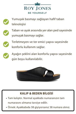 Roy Jones Kadın Siyah Kısa Topuk Günlük Ev Terlik 1816