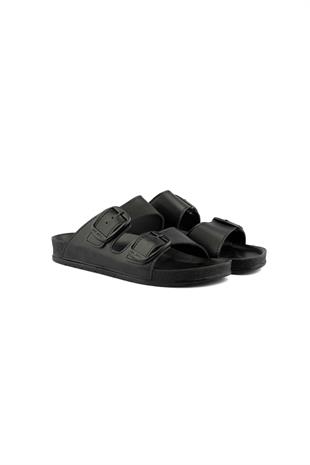 Roy Jones PastelSteps Kadın Siyah Çift Toka Günlük Terlik 6130