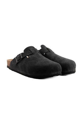 Roy Jones Sabo 7005 Unisex Siyah Kapalı Günlük Terlik