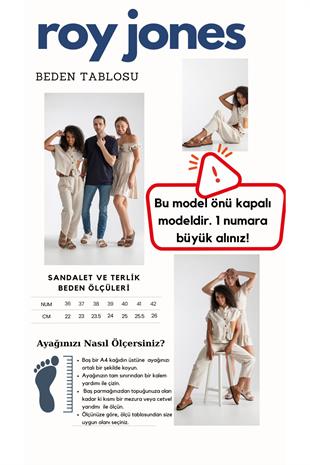 Roy Jones Sabo Kadın Bej Kapalı Terlik 1801