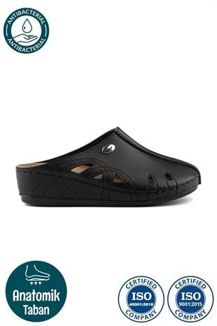 Roy Jones Sabo Kadın Siyah Kapalı Terlik 1801