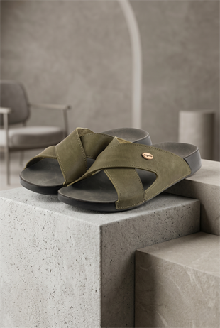 Roy Jones Toronto Erkek Haki Çapraz Günlük Terlik 5000