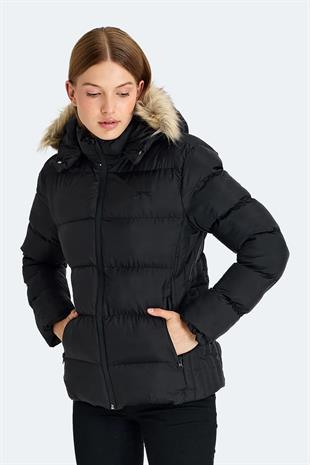 Slazenger Guest Kadın Puffer Şişme Mont Siyah