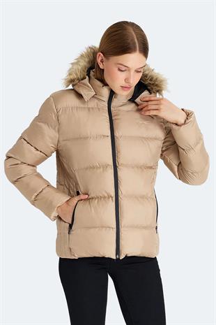 Slazenger Guest Kadın Puffer Şişme Mont Vizon
