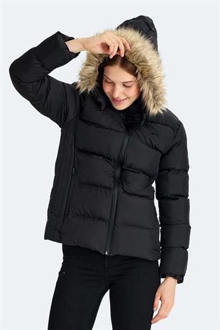 Slazenger Guest Kadın Puffer Şişme Mont Siyah