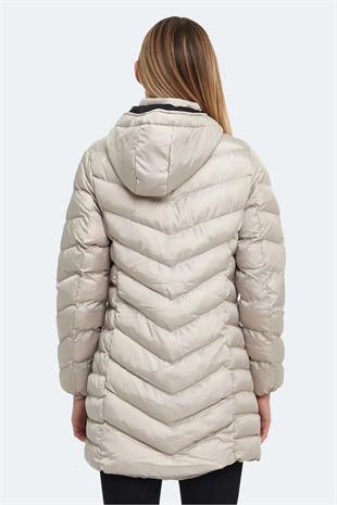 Slazenger Gwen In Kadın Puffer Uzun Şişme Mont Beyaz