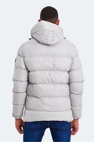 Slazenger Hank Erkek Puffer Şişme Mont Kaban Taş Gri