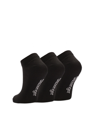 Slazenger Jaime Unisex Spor Kısa Çorap 36-44 Siyah 3 lü Paket