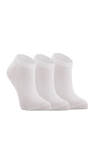 Slazenger Jaime Unisex Spor Kısa Çorap 36-44 Beyaz 3 lü Paket