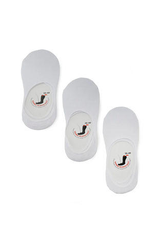 Slazenger Jamar Kadın Spor Babet  Çorap 36-40 Beyaz 3 lü Paket