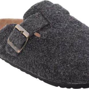 Slazenger Leo In Erkek Koyu Gri Füme Antrasit Keçe Ev Terlik