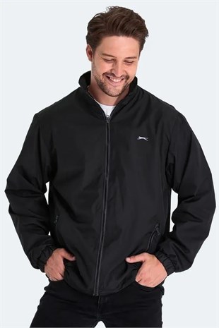 Slazenger RAREN Yağmurluk Rüzgarlık Erkek Mont Siyah