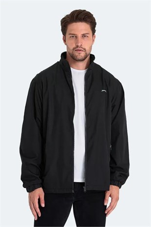 Slazenger RAREN Yağmurluk Rüzgarlık Erkek Mont Siyah