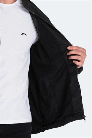 Slazenger RAREN Yağmurluk Rüzgarlık Erkek Mont Siyah