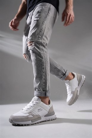 Slazenger Skate Beyaz Gri Koşu & Yürüyüş Spor Ayakkabısı SA16RE022-002