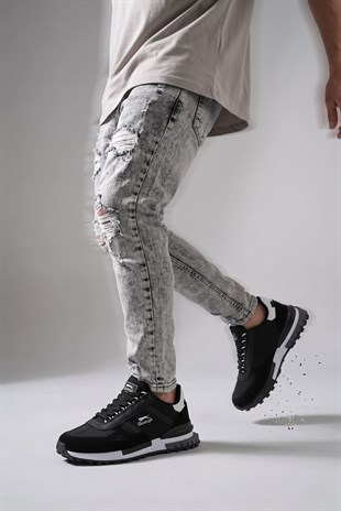 Slazenger Skate Siyah Beyaz Koşu & Yürüyüş Spor Ayakkabısı SA16RE022-510