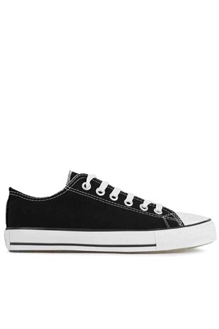 Slazenger Sun Kadın Kanvas Siyah Sneaker Spor Ayakkabı